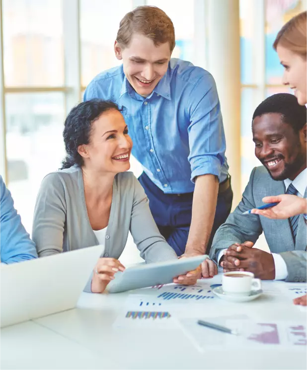 Immigration consultants working with clients