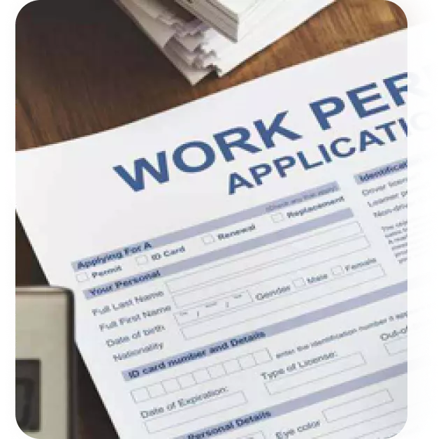 Reviewing work permit documents