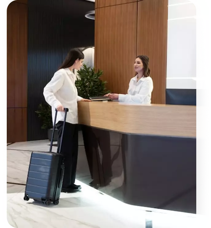 Employer welcoming a prospective international employee