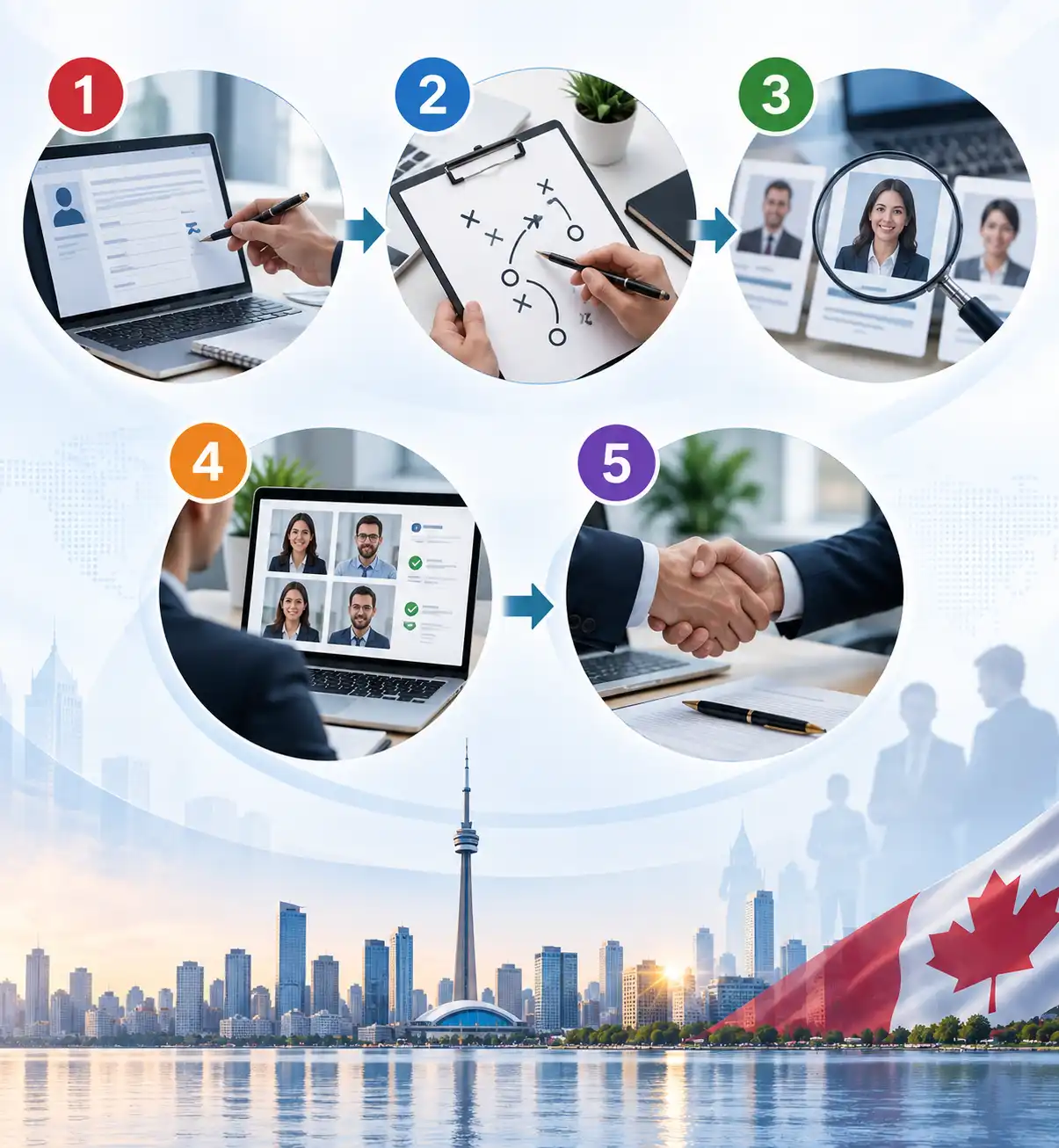 Recruitment process from candidate search to hiring